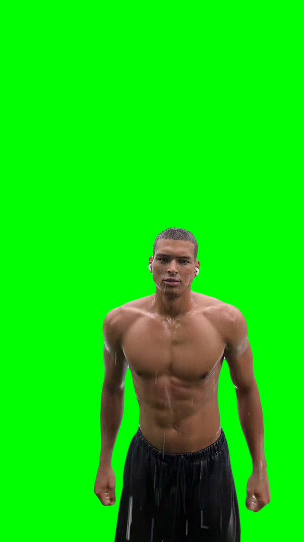 Marlon Aura Farming in the Rain meme (Green Screen)
