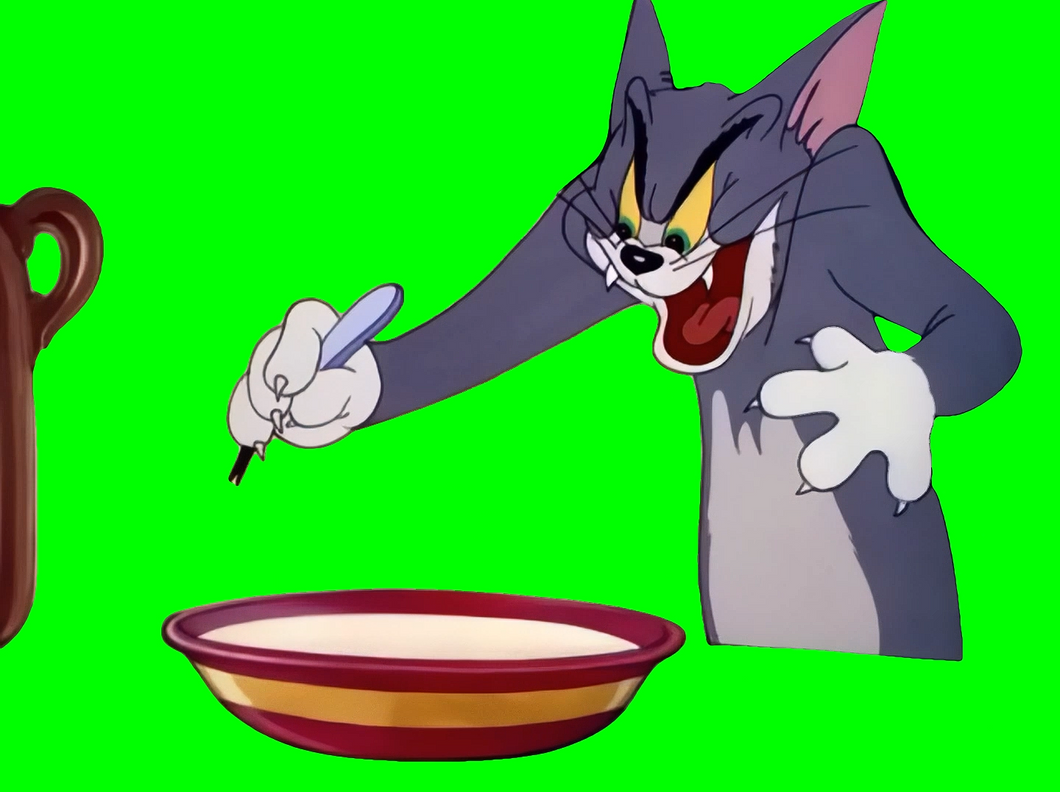 Tom making Poisonous Milk meme - Tom and Jerry  (Green Screen)