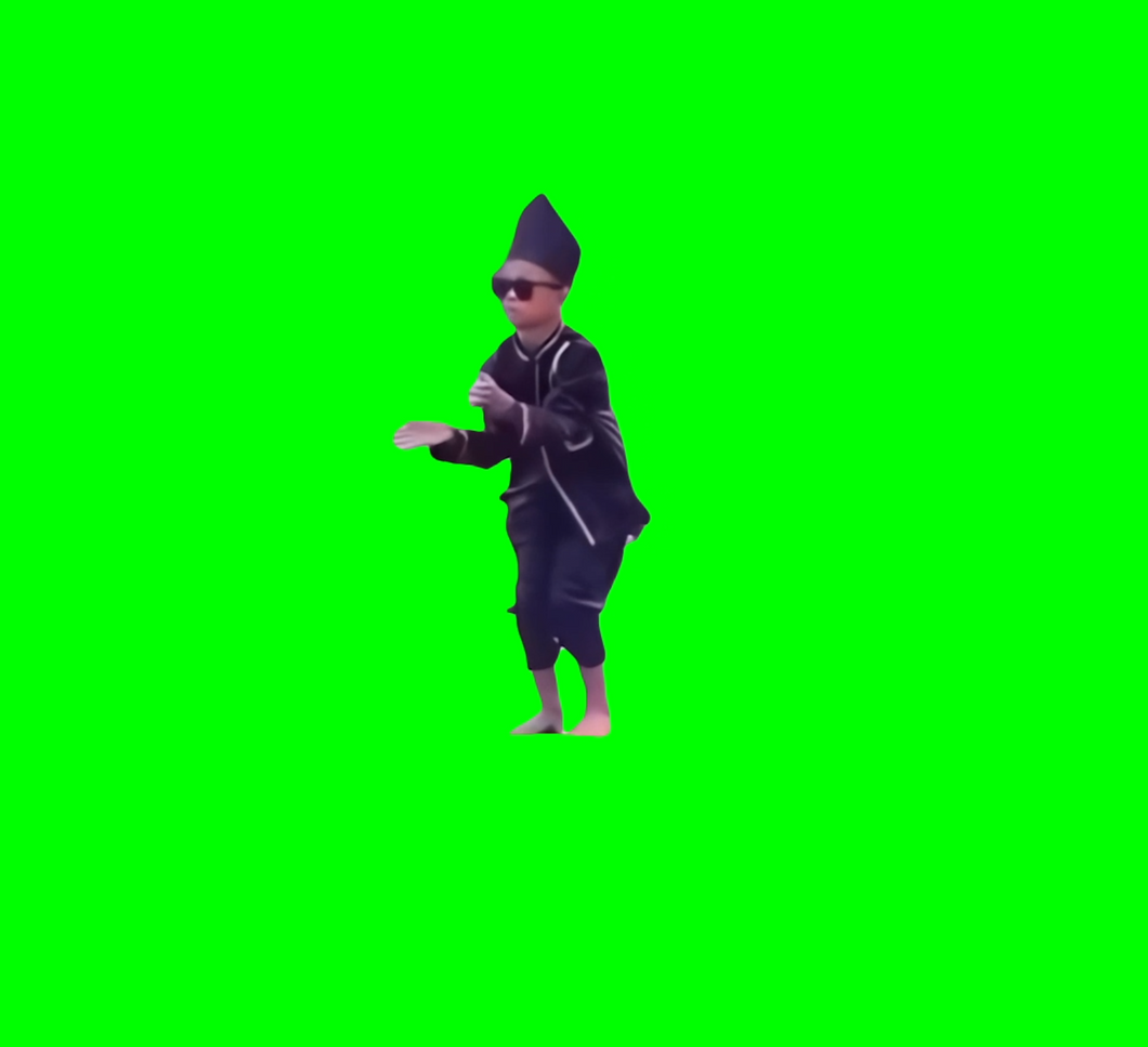 Aura Farming Kid on Boat meme V2 (Green Screen)