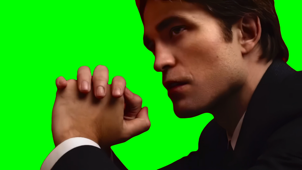 Robert Pattinson “My Honest Reaction” meme (Green Screen)