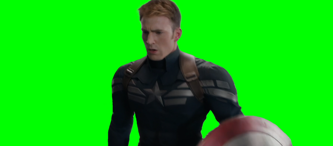 Captain America Jumping Out of Window meme (Green Screen)