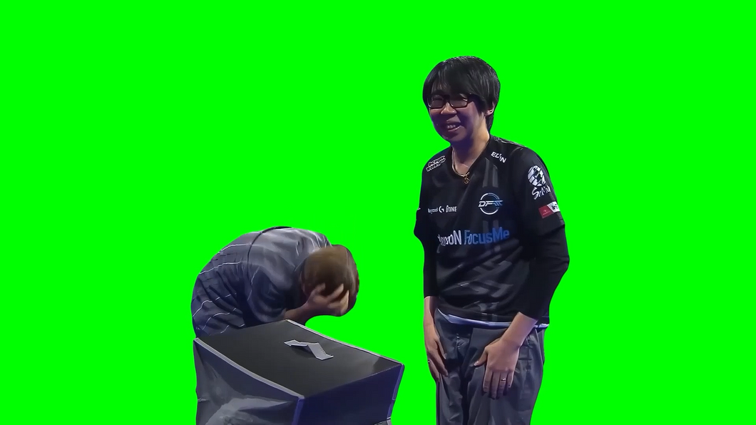 KojiKOG Crashout meme  (Green Screen)