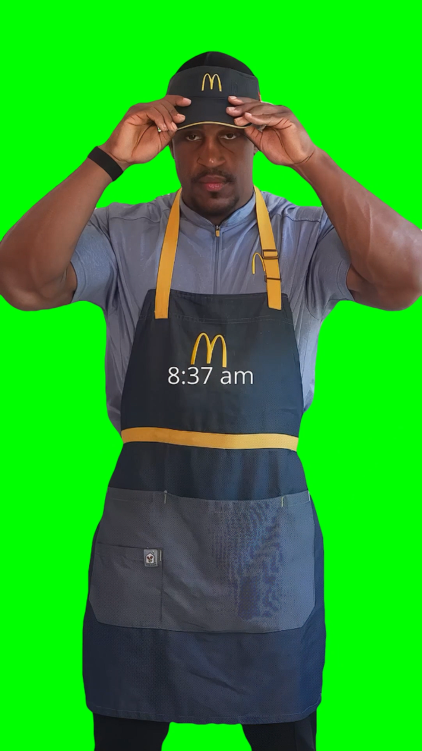 Ashton Hall McDonald's meme (Green Screen)