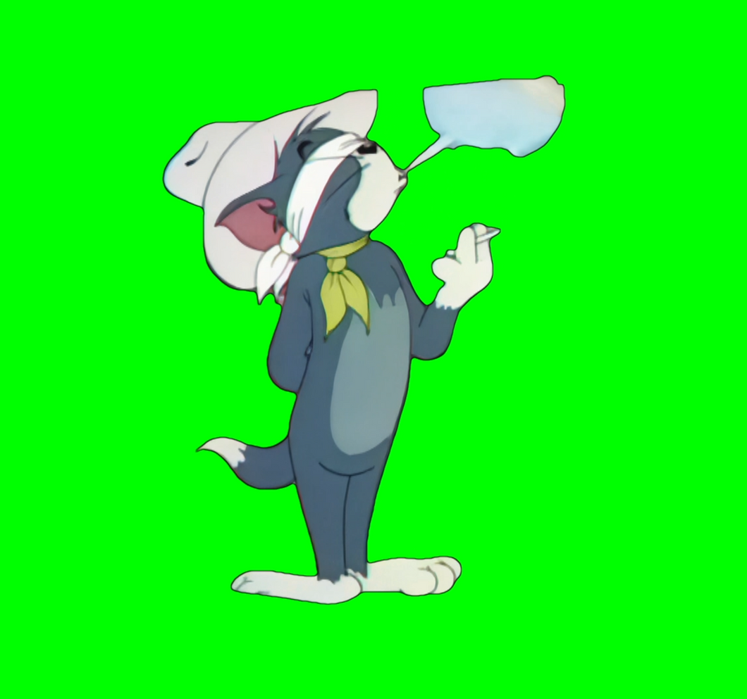 Tom Getting Hit by a Bull meme - Tom and Jerry (Green Screen)