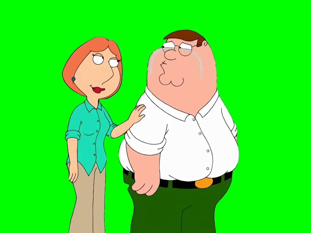 Peter Griffin Crying and Clapping meme V2 - Family Guy (Green Screen)