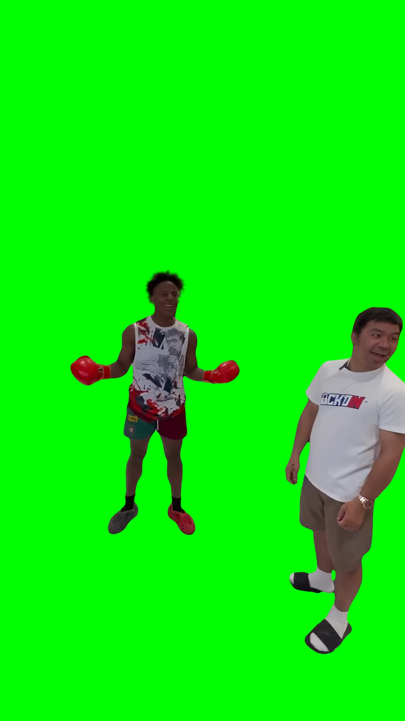 IShowSpeed Boxing with Manny Pacquiao meme (Green Screen)