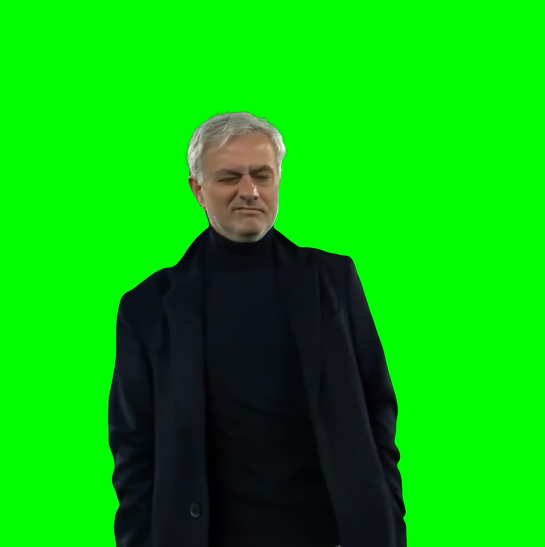 Jose Mourinho Wink meme (Green Screen)