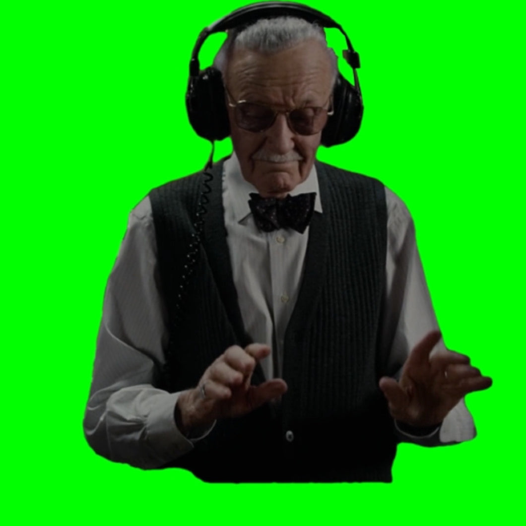 Stan Lee listening to music - The Amazing Spider-Man (Green Screen)