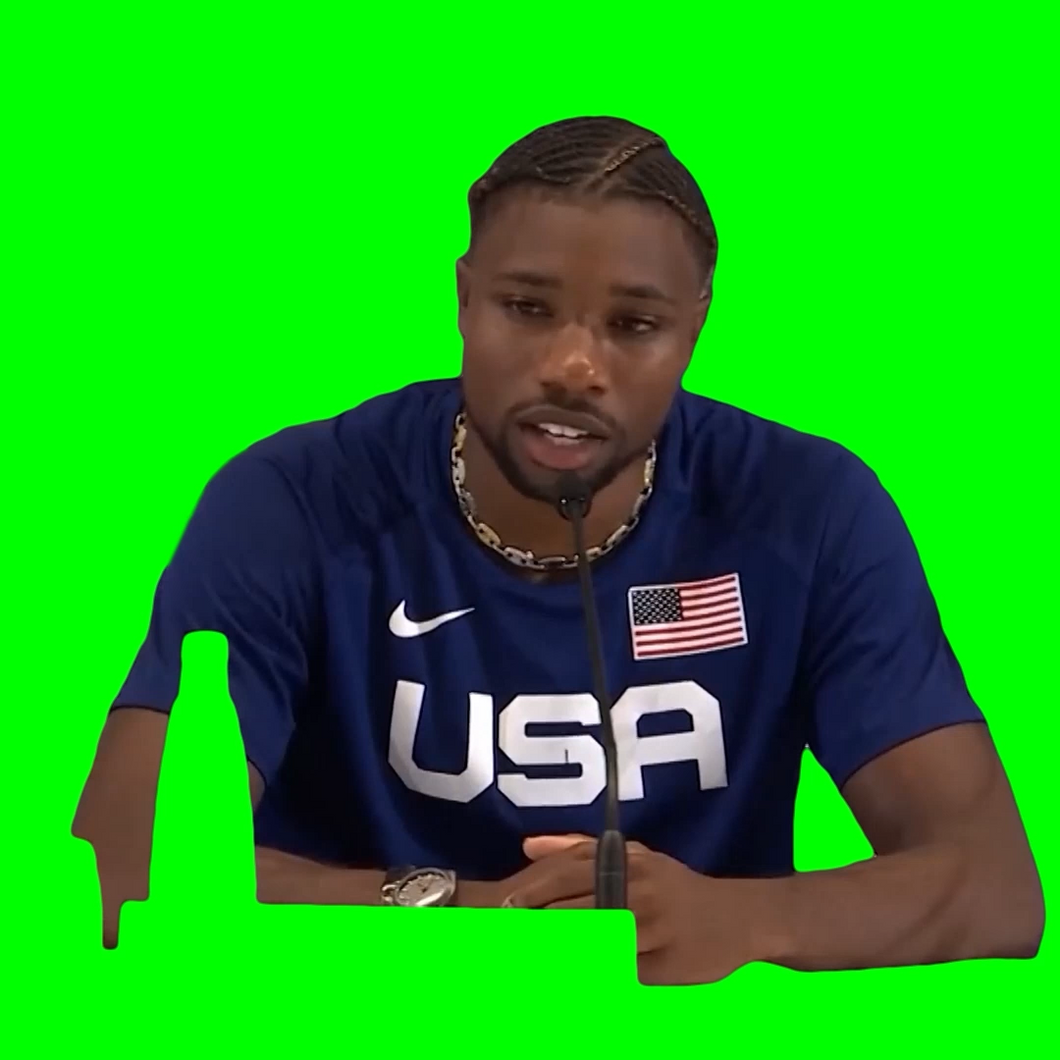 World champion of what? The United States? - Noah Lyles (Green Screen)