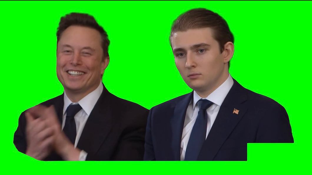 Elon Musk clapping and showing thumbs up meme (Green Screen)