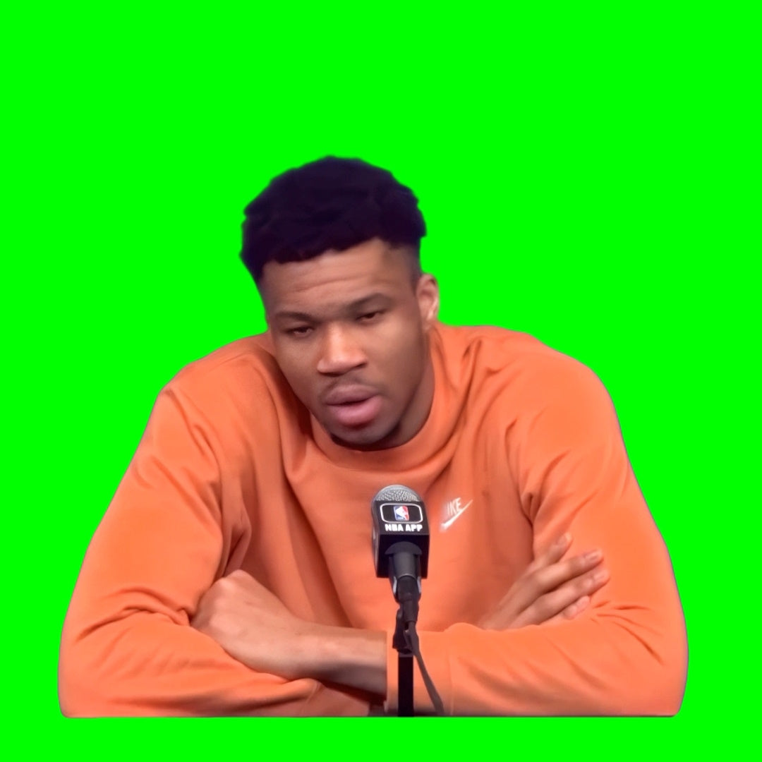 Giannis Antetokounmpo angry at reporter - NBA meme (Green Screen ...