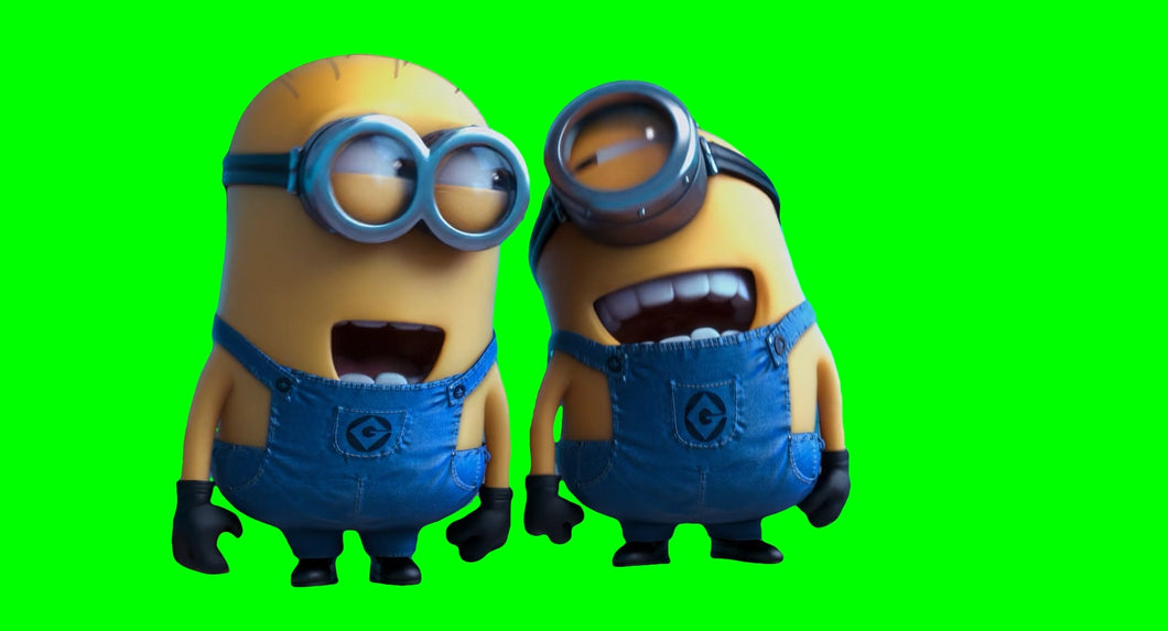 2 Minions Laughing meme - Despicable Me 2 (Green Screen)