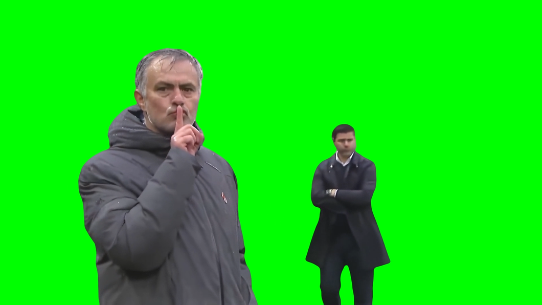 Jose Mourinho Shhh meme - Manchester United vs Tottenham (Green Screen)