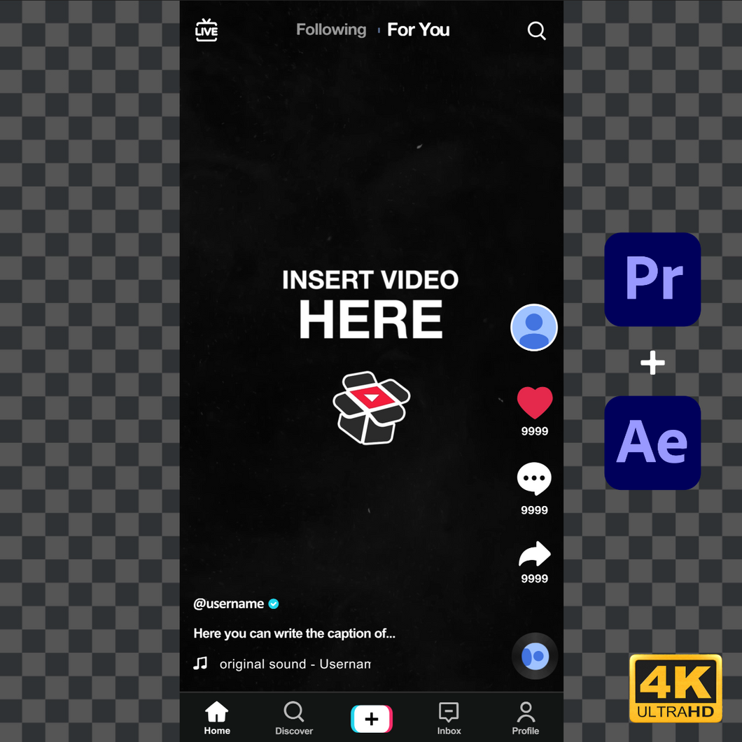 TikTok UI Overlay Animation Template | Customizable for Premiere Pro & After Effects (MOGRT + AEP)