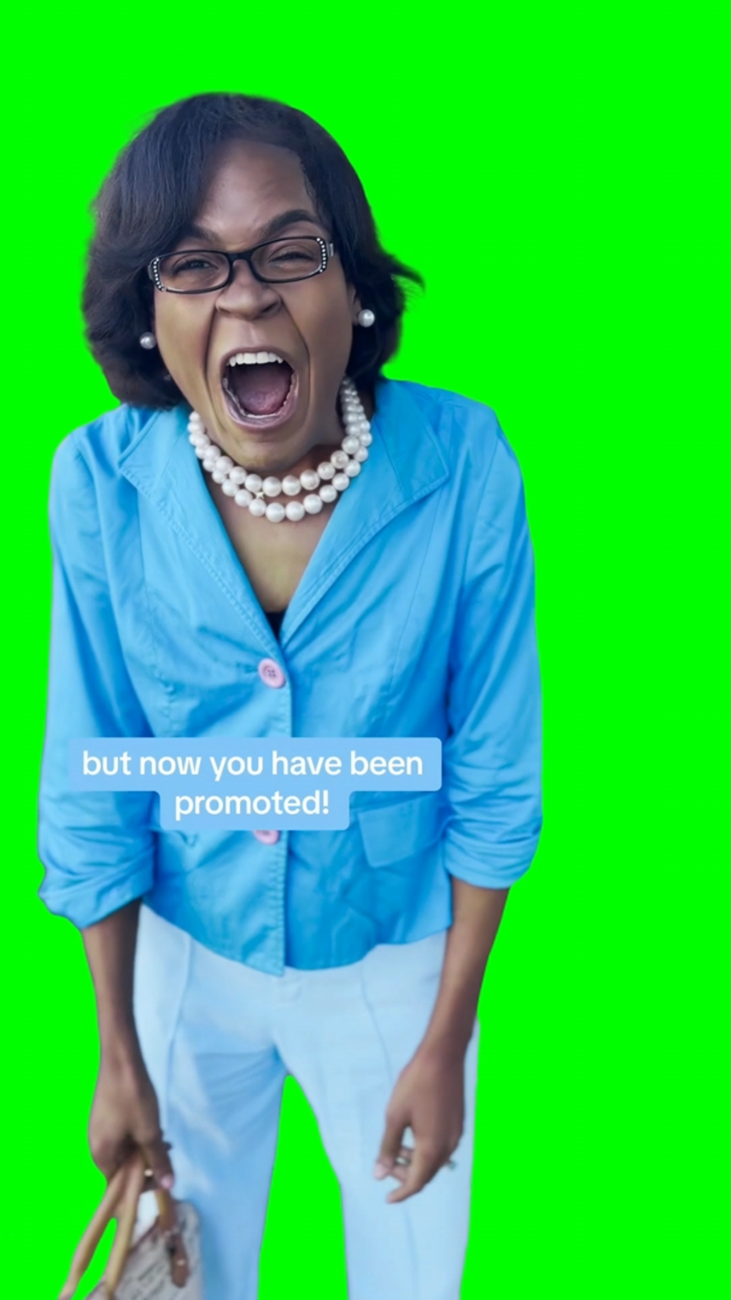 You have been promoted! You are now one of my elite employees! TikTok meme (Green Screen)