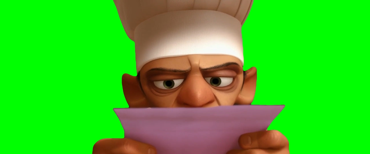 Ratatouille - Chef Skinner Reading Letter Scene (Green Screen)