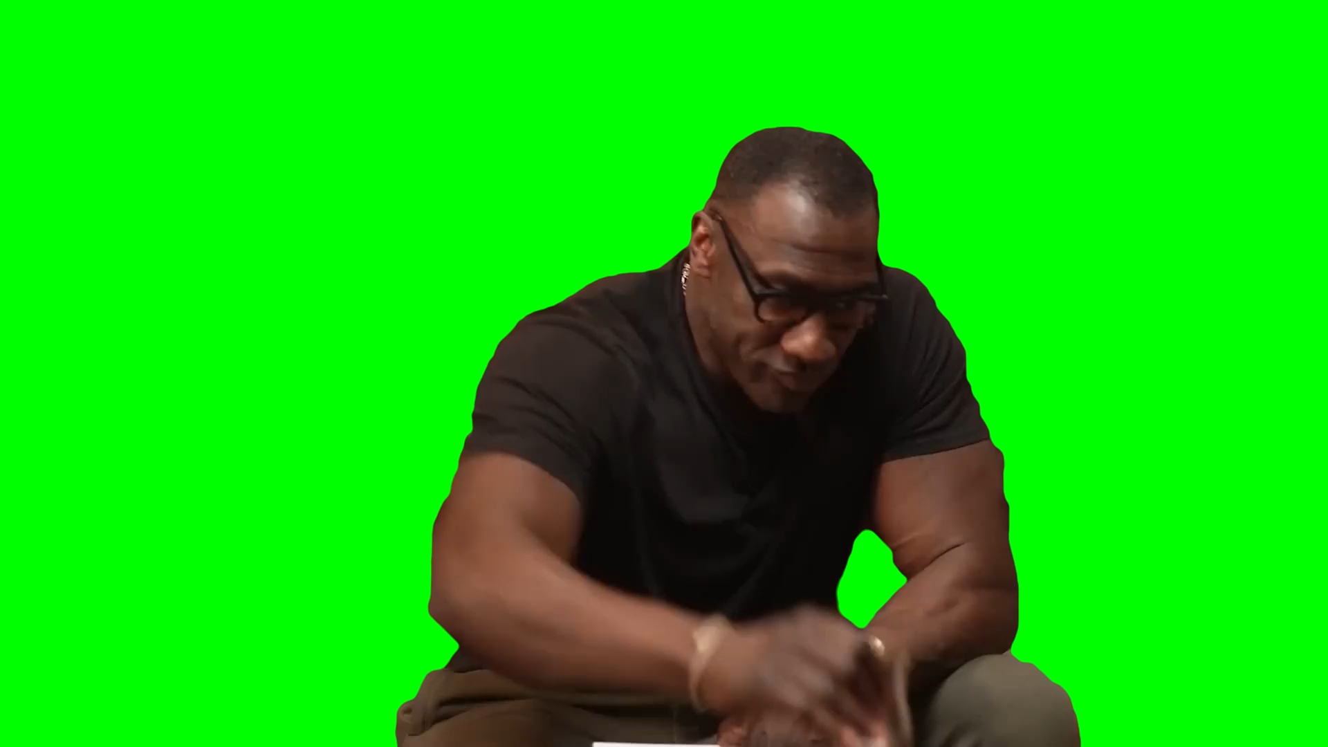 Shannon Sharpe - OH LORD! Anybody else need a shot of this? (Green Screen)