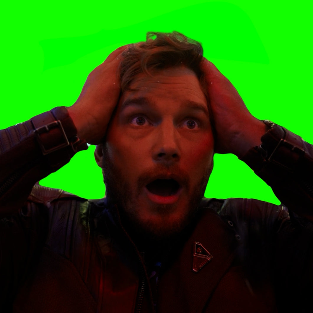 Star-Lord looking amazed by Christmas decorations - Guardians of the Galaxy (Green Screen)