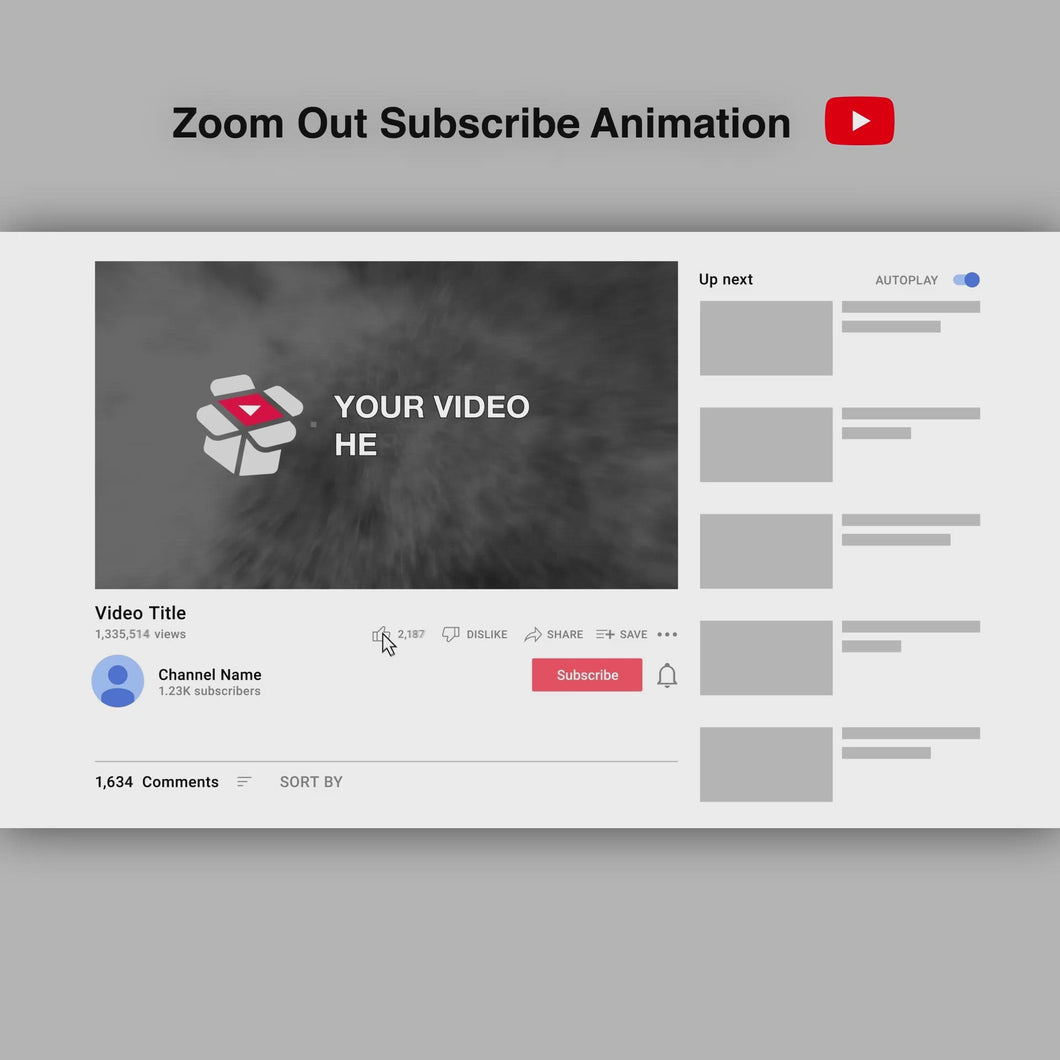 YouTube Zoom Out Subscribe Animation (w/ Project File)