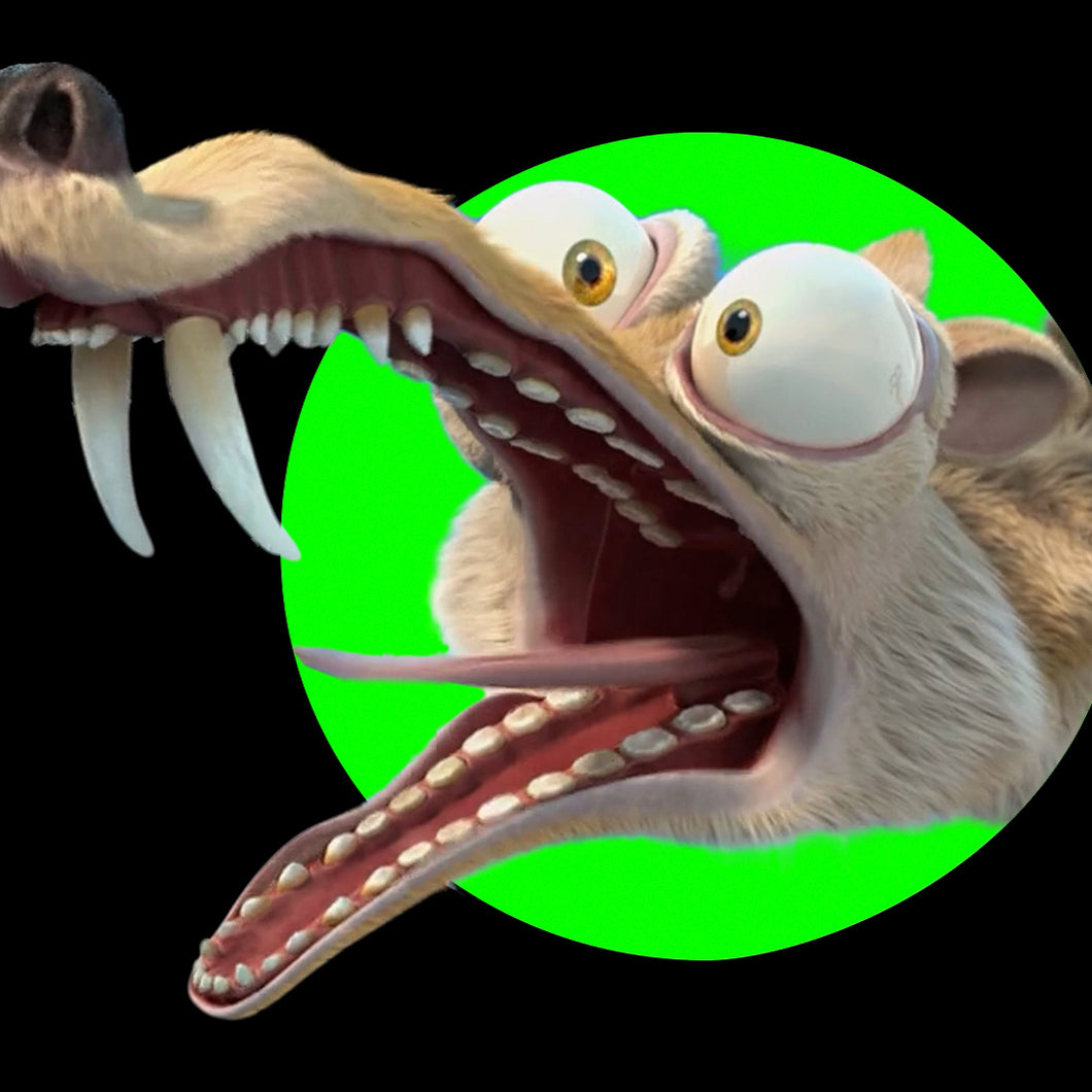 Scrat Screaming V2 - Ice Age 3 Meme (Green Screen)