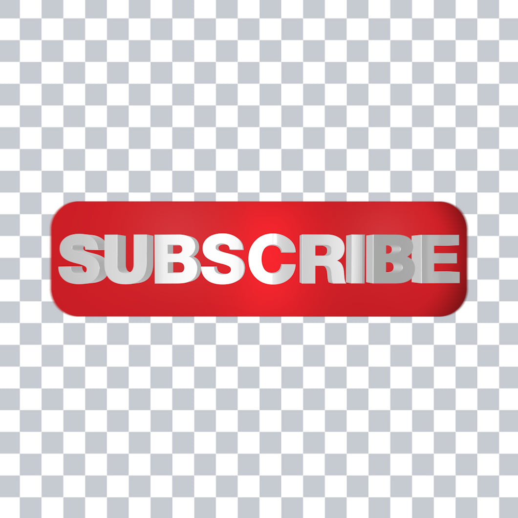 3D Red YouTube Subscribe Animation