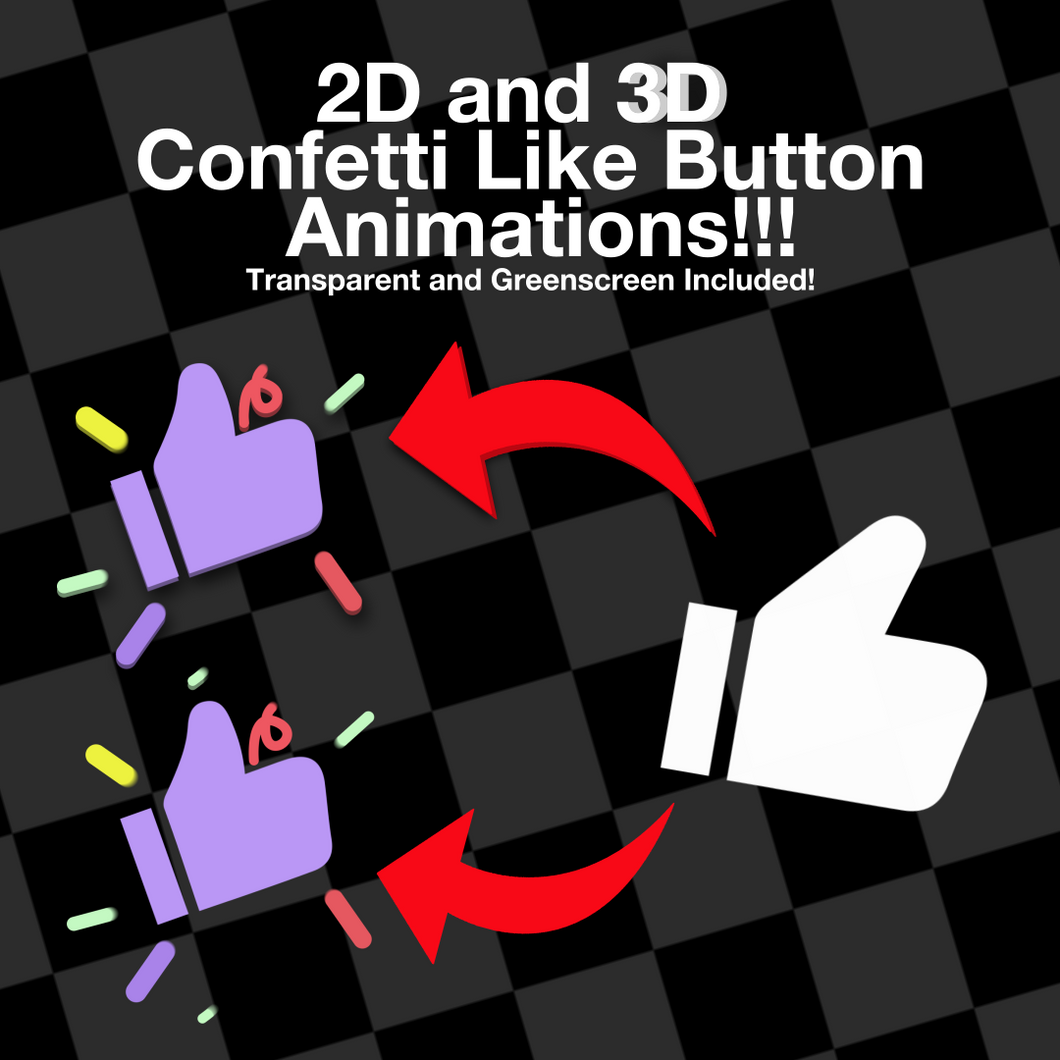 YouTube Like Button Animation (2D & 3D Confetti)