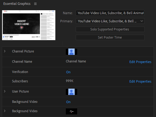 YouTube Video Like, Subscribe, & Bell Animation Template (Light Mode)