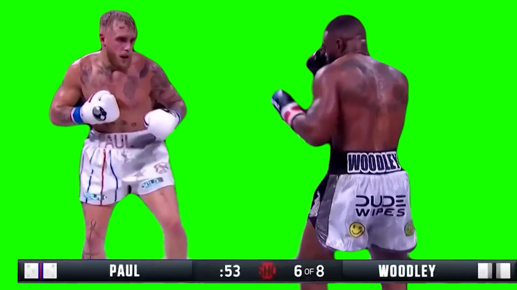 Jake Paul VS Tyron Woodley Knockout (Green Screen)