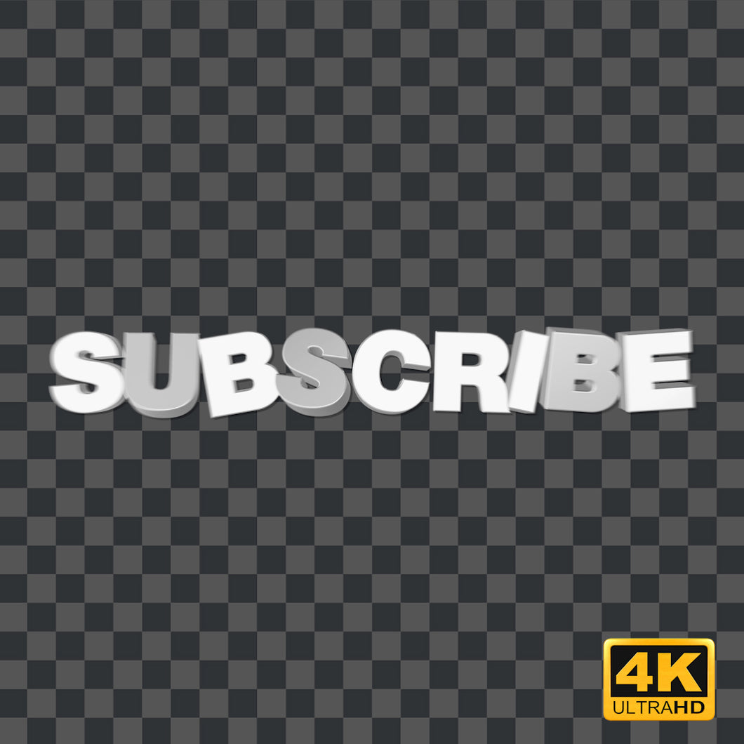 Regular 3D Subscribe Text Animation