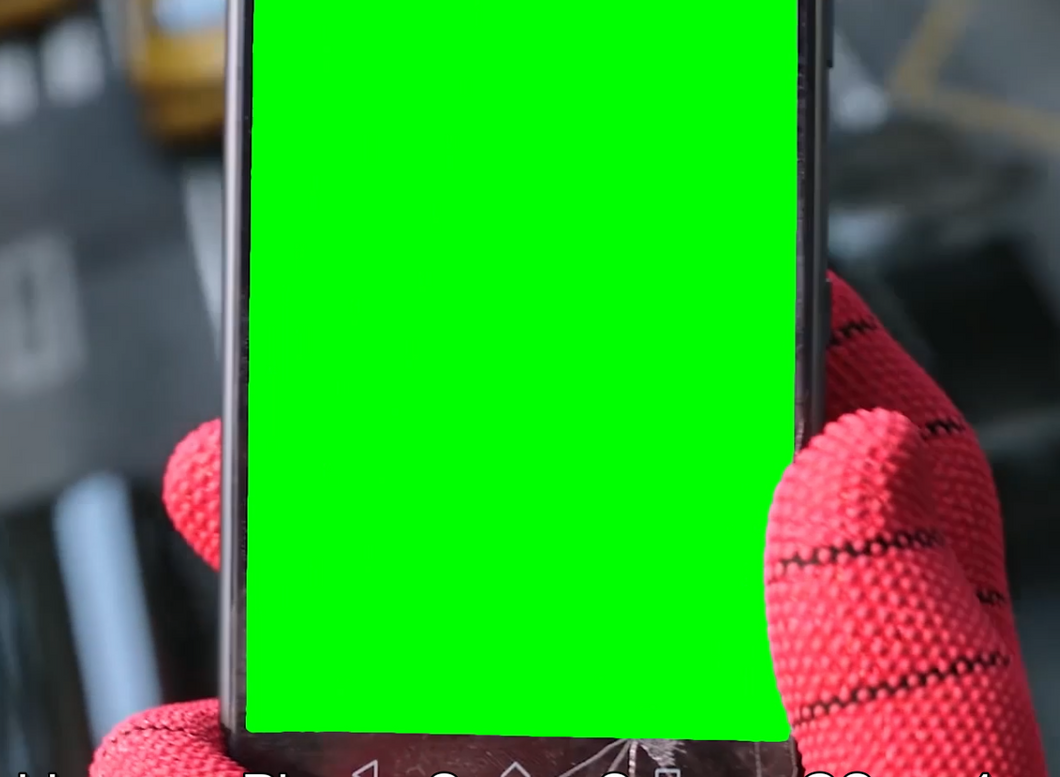 Spiderman Checks Phone Screen (Green Screen)