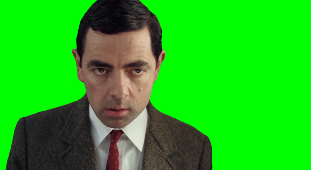 Mr Bean in the train (Green Screen)