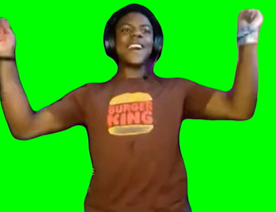 IShowSpeed Dancing One Kiss Is All It Takes Green Screen Template