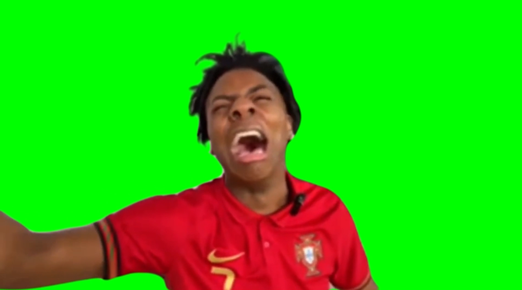 IShowSpeed crying after Portugal loses to Morocco (Green Screen)