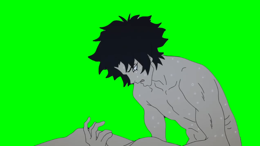 Devilman Crybaby Akira Paints His Ceiling (Green Screen)