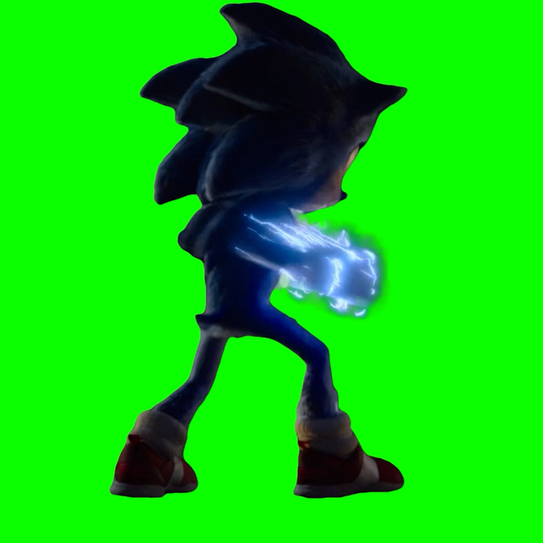 Sonic Prepares To Jump (Green Screen)
