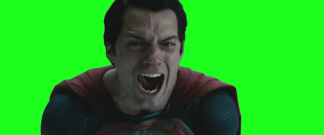 Man of Steel - Superman Crying and Screaming (Green Screen)