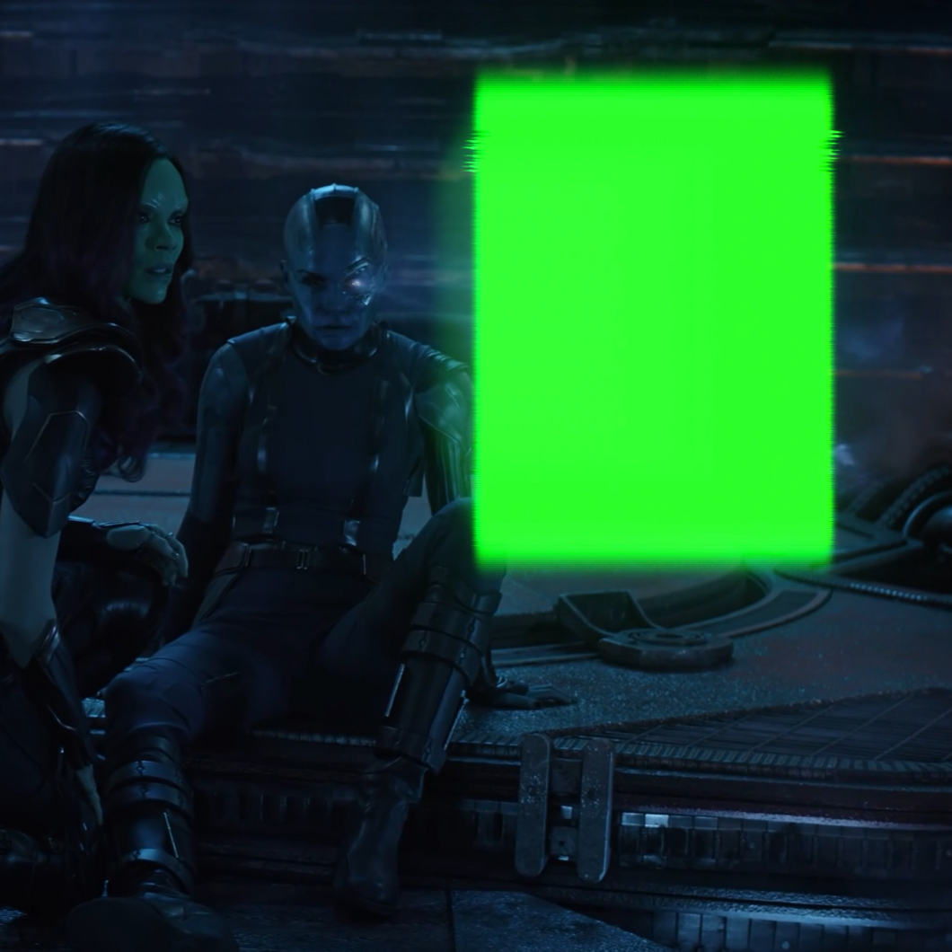 Avengers Endgame - Nebula's Hologram Vision Scene (Green Screen)