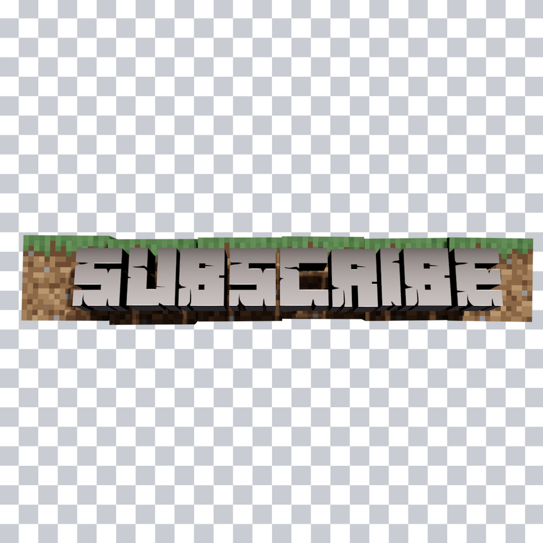 Minecraft Grass Blocks Subscribe Animation