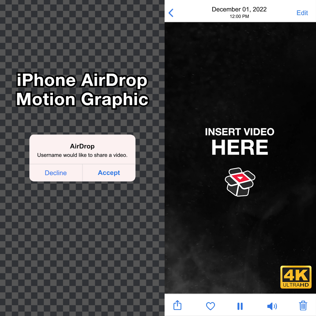 iPhone AirDrop Animation Template