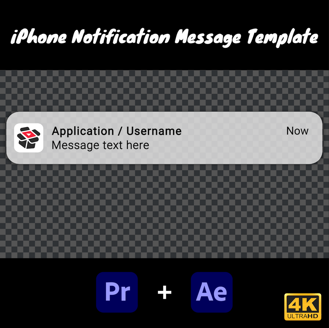 iPhone Notification Message Template