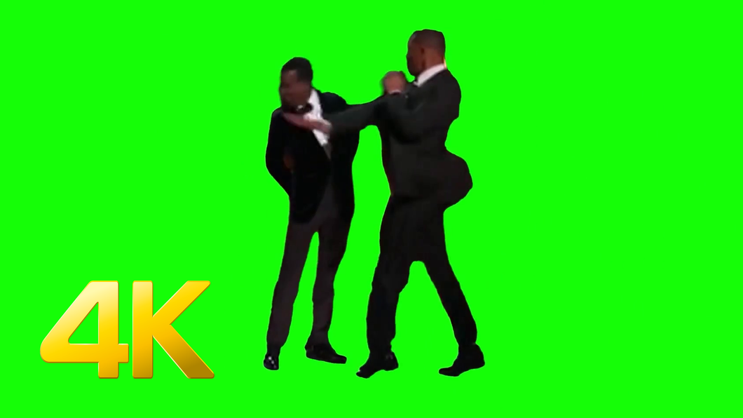 Will Smith Slaps Chris Rock - 4K Green Screen