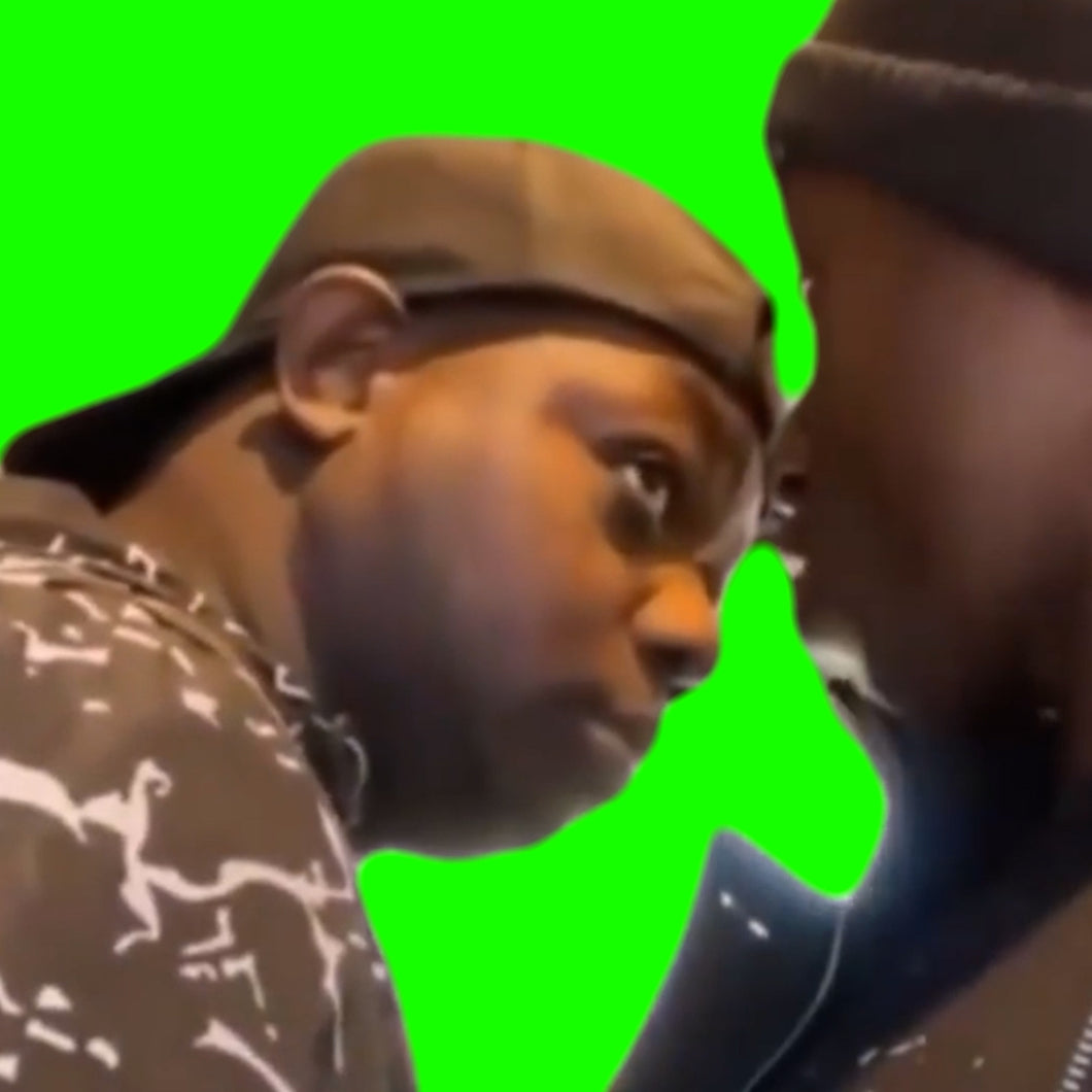 Two Guys Staring At Each Other (Green Screen)