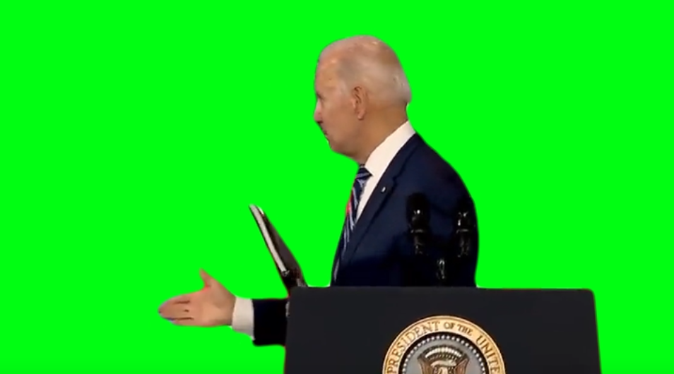 Joe Biden Ghost Handshake (Green Screen)
