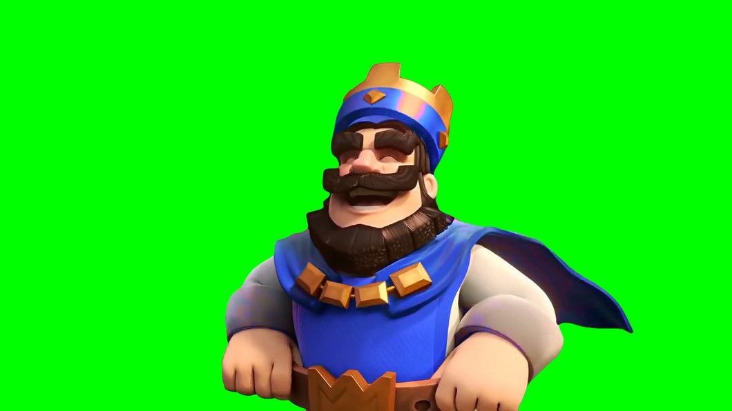 Clash Royale - Blue And Red King Laughing (Green Screen)