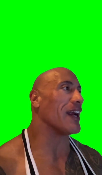 Lets Fucking Go Boys - The Rock ONLY (Green Screen)
