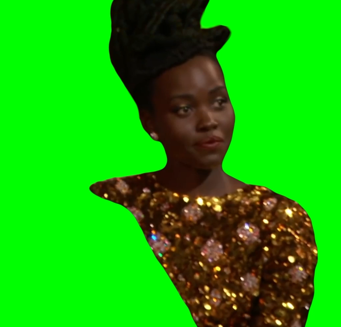 Lupita Nyong'o At The Oscars (Green Screen)