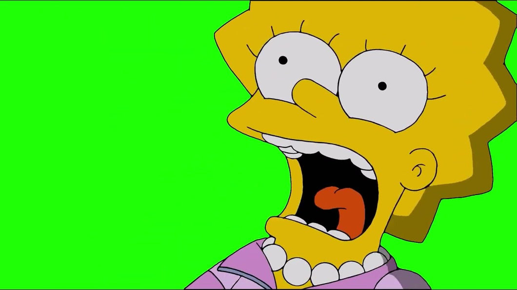 Lisa Screaming - The Simpsons (Green Screen)