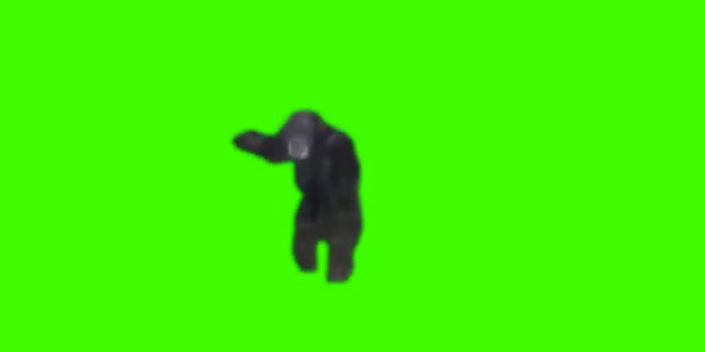 Monkey Banging Door (Green Screen)