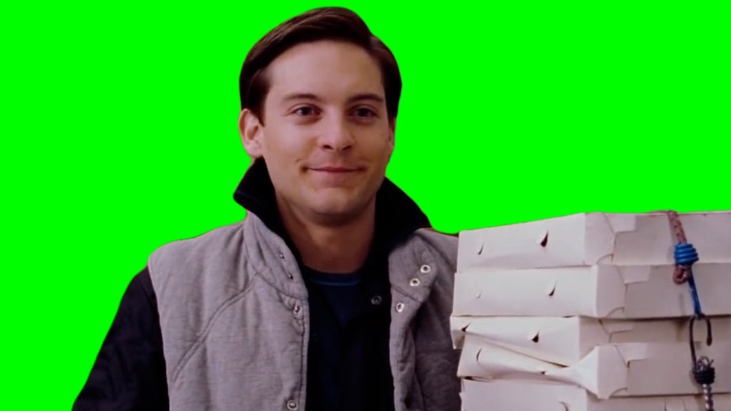 Tobey Maguire Pizza Time (Green Screen)
