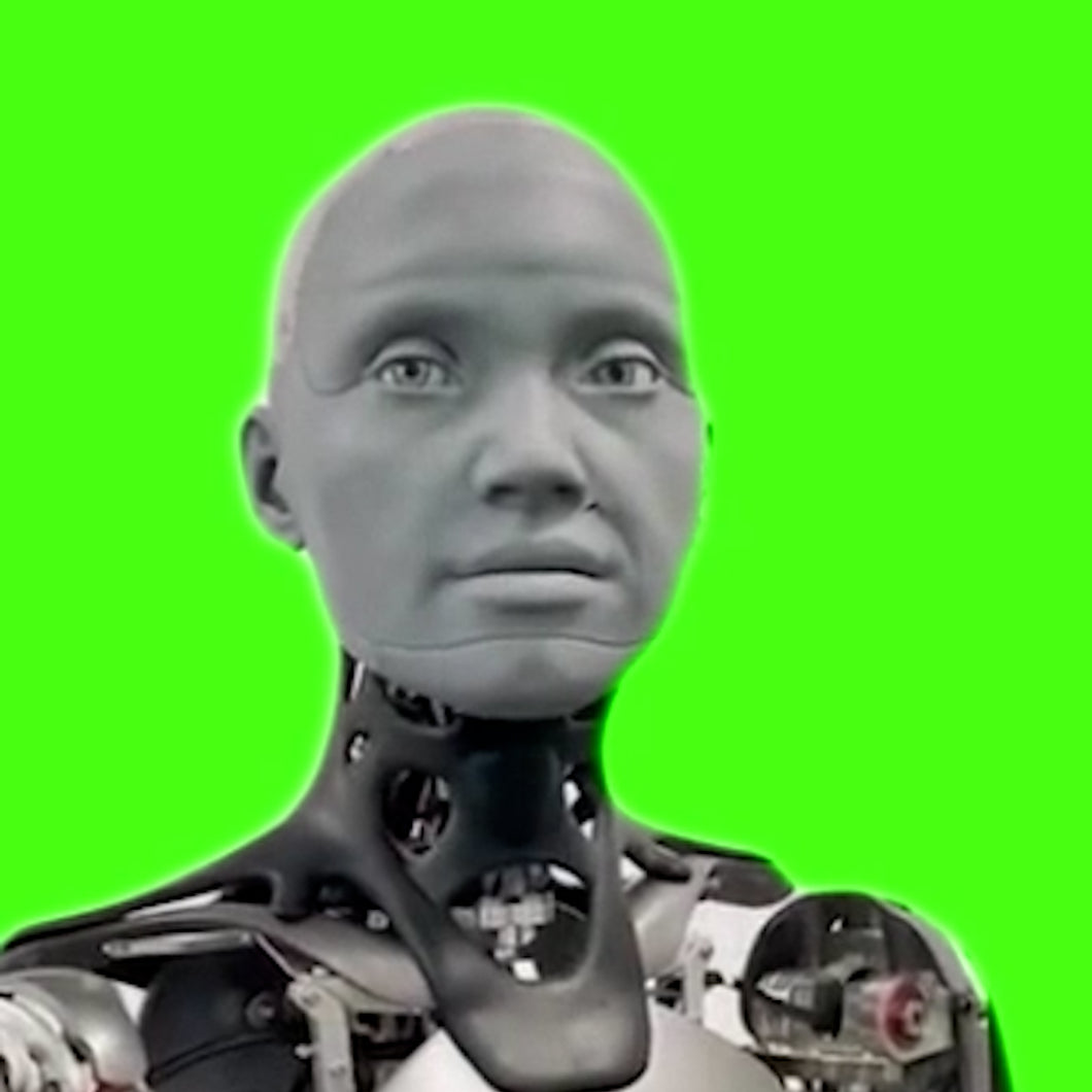 Creepy Robot Meme (GreenScreen)